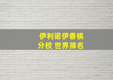 伊利诺伊香槟分校 世界排名